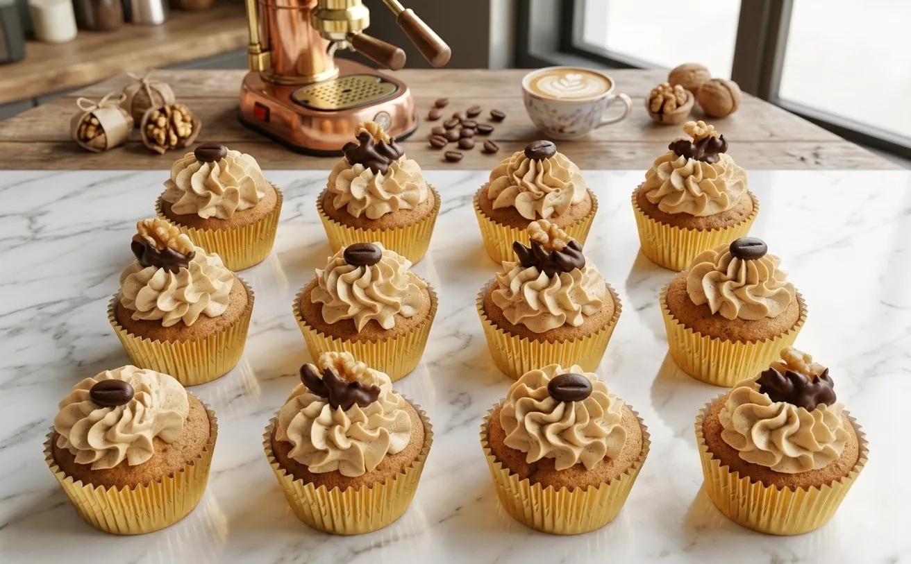 Coffee & Walnut Cupcakes